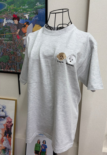 ペット刺繍　半袖Tシャツ　イラストスタイル
