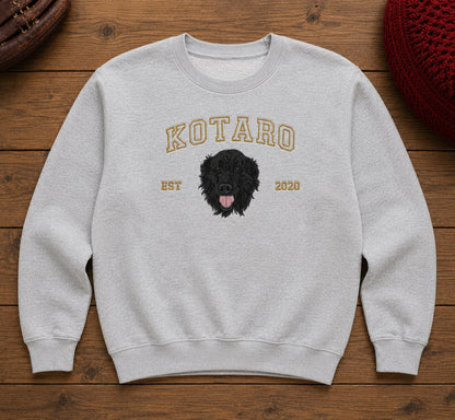 黒いレトリバーのペット刺繍　トレーナー　スウェットの画像