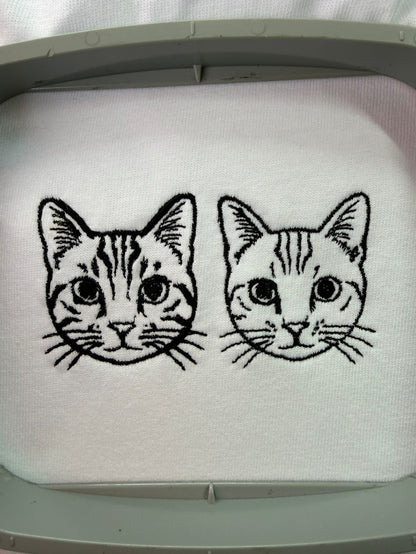 （ペット刺繍メーカー専用）線画刺繍Tシャツ