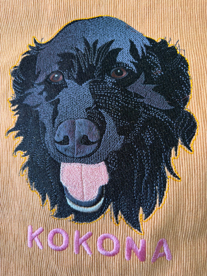 ペット刺繍　リアルスタイル｜クッションカバー（顔 or 全身 １匹のみ）