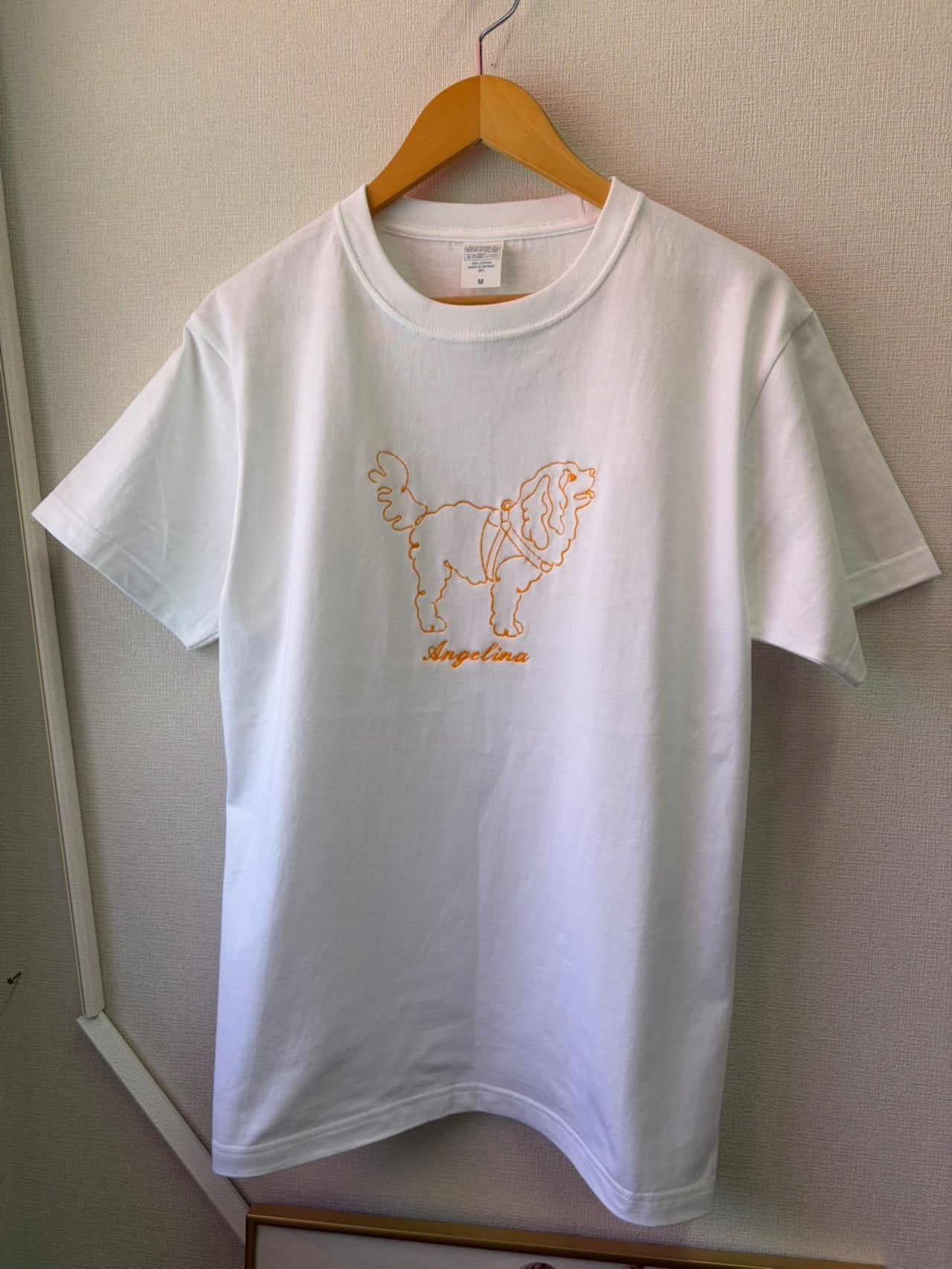ペット刺繍　ラインアートスタイル｜Tシャツ（顔 or 全身・１匹のみ）