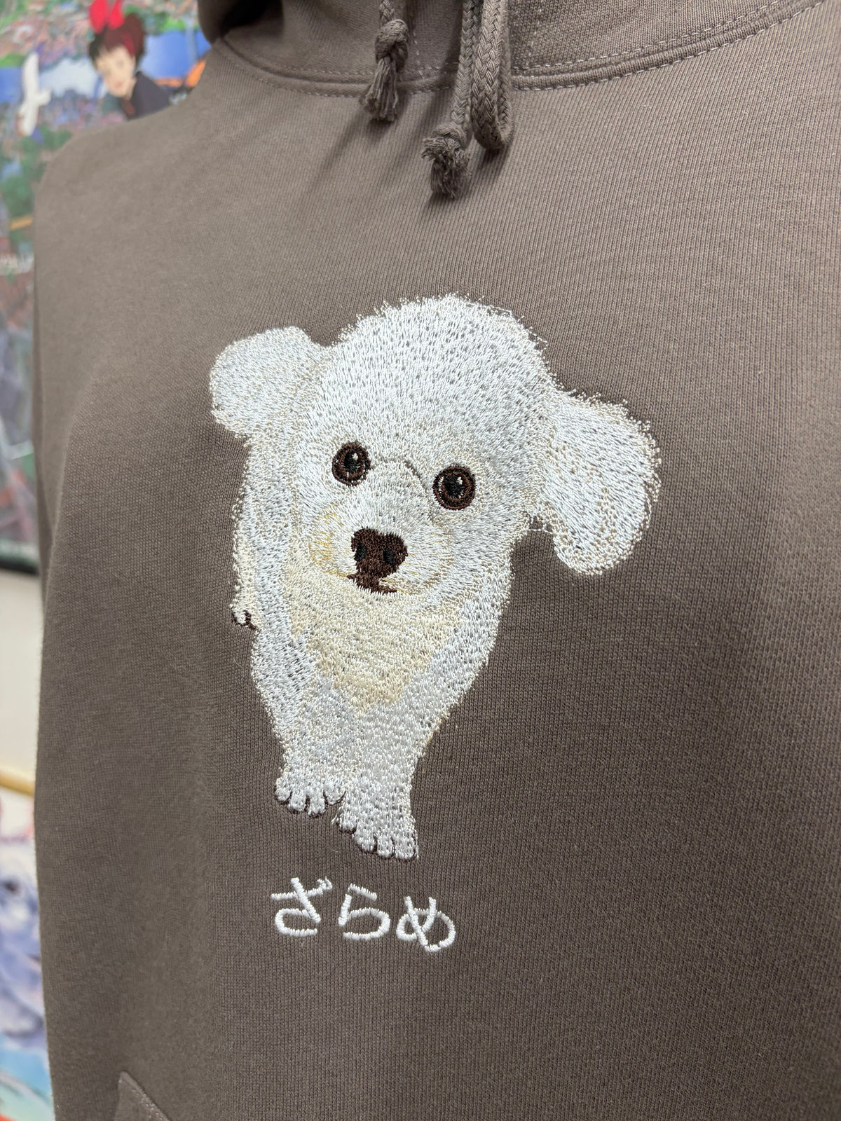 スマホ写真からつくる ペット刺繍パーカー｜リアル・写真のまま刺繍・名入れ