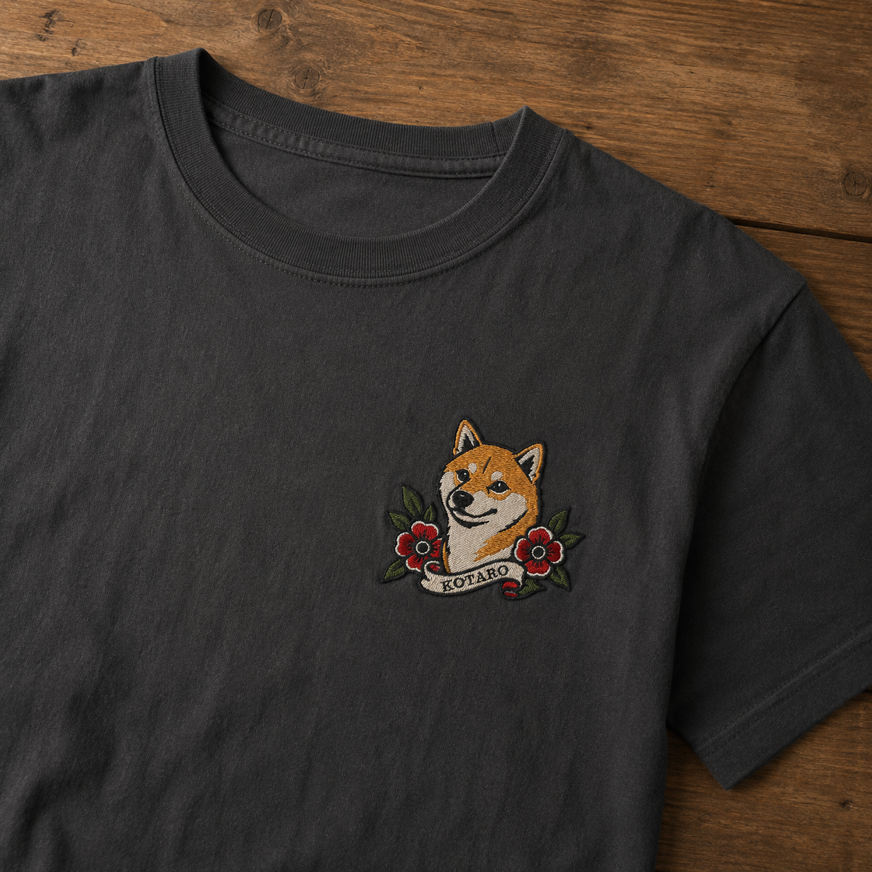 刺繡半袖Tシャツ（タトゥーフラッシュ）