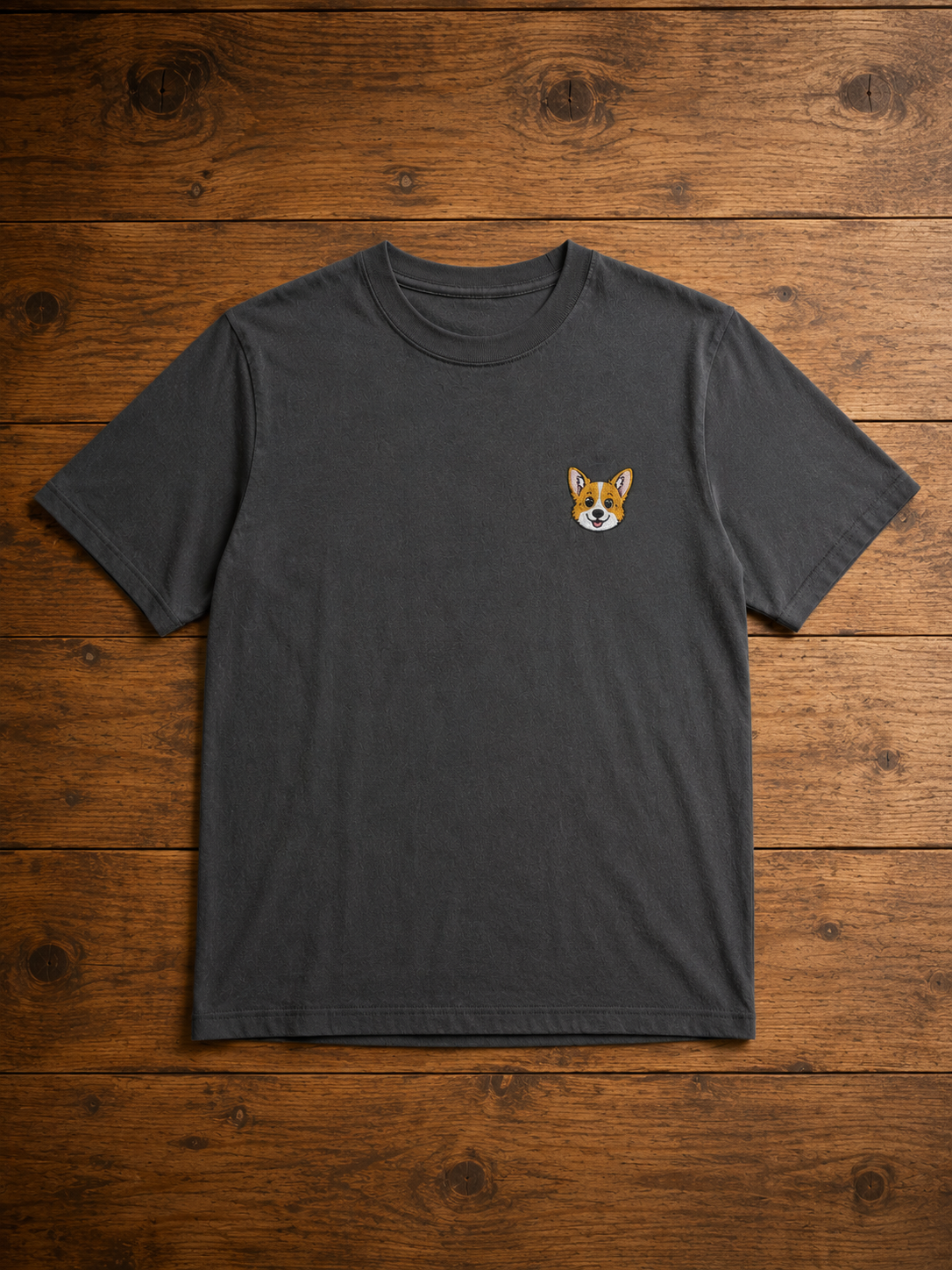 ペット刺繍　半袖Tシャツ　イラストスタイル