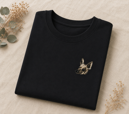 ペット刺繍のリアル刺繍Tシャツ（うちの子刺繍）