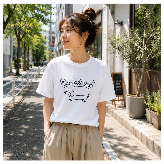 ゆるアメカジDog  Tシャツ【多摩の刺繍屋オリジナル】