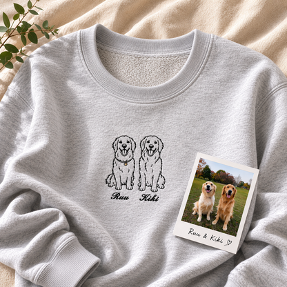 （ペット刺繍メーカー専用）線画刺繍トレーナー