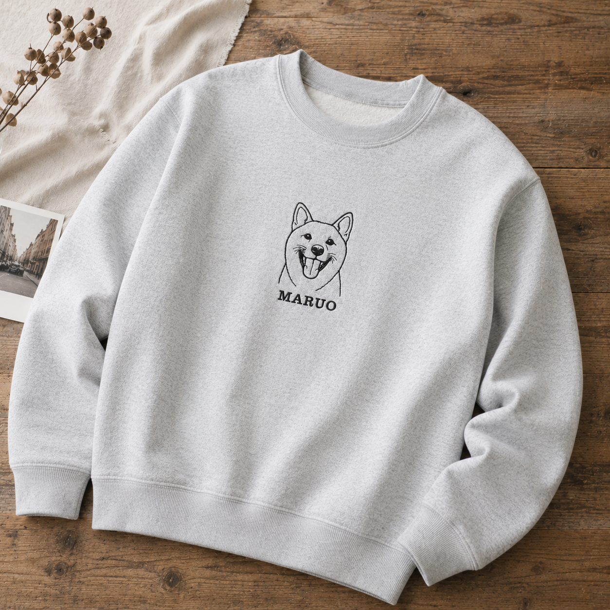 （ペット刺繍メーカー専用）線画刺繍トレーナー