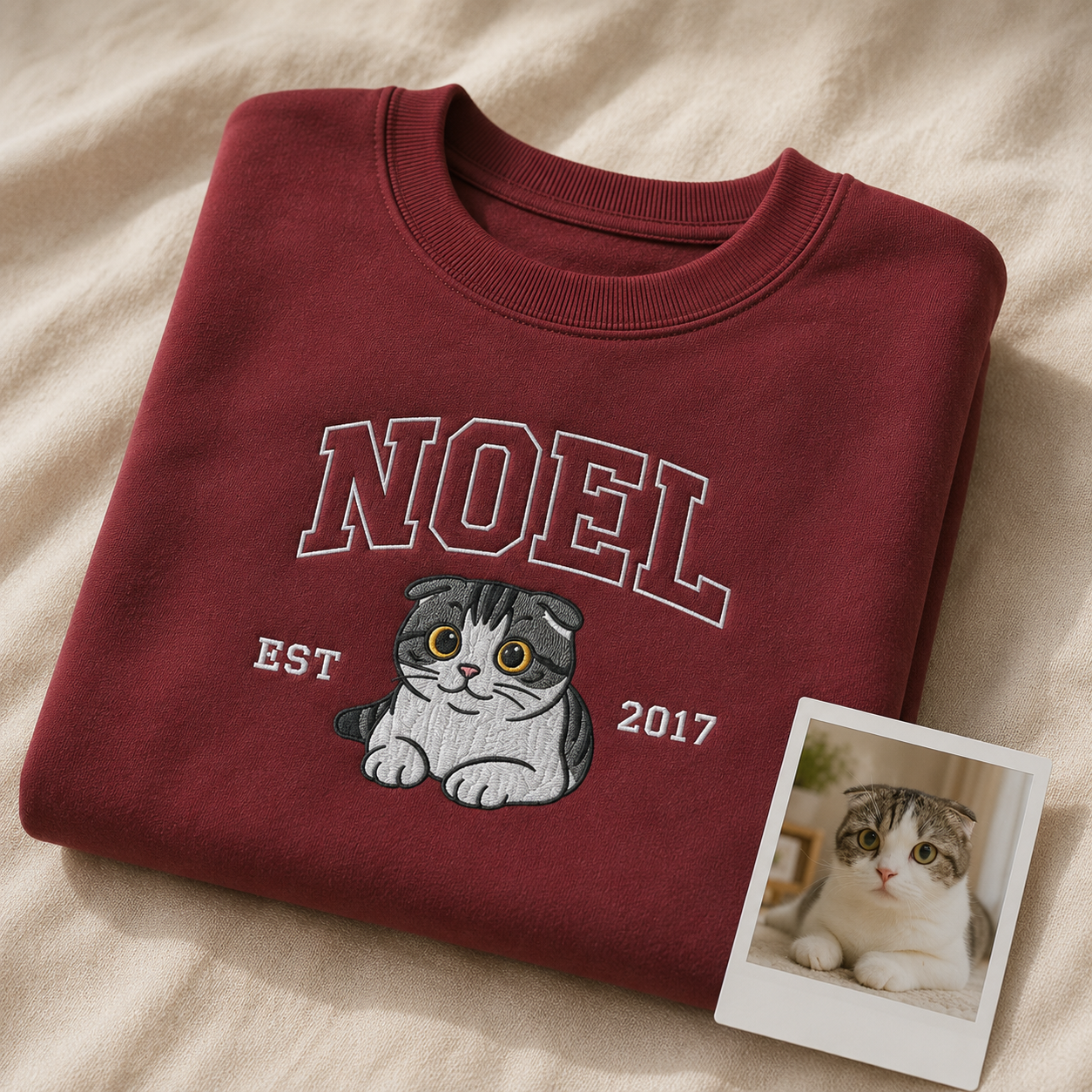 （ペット刺繍メーカー専用）アメカジ海外アニメ刺繍トレーナー