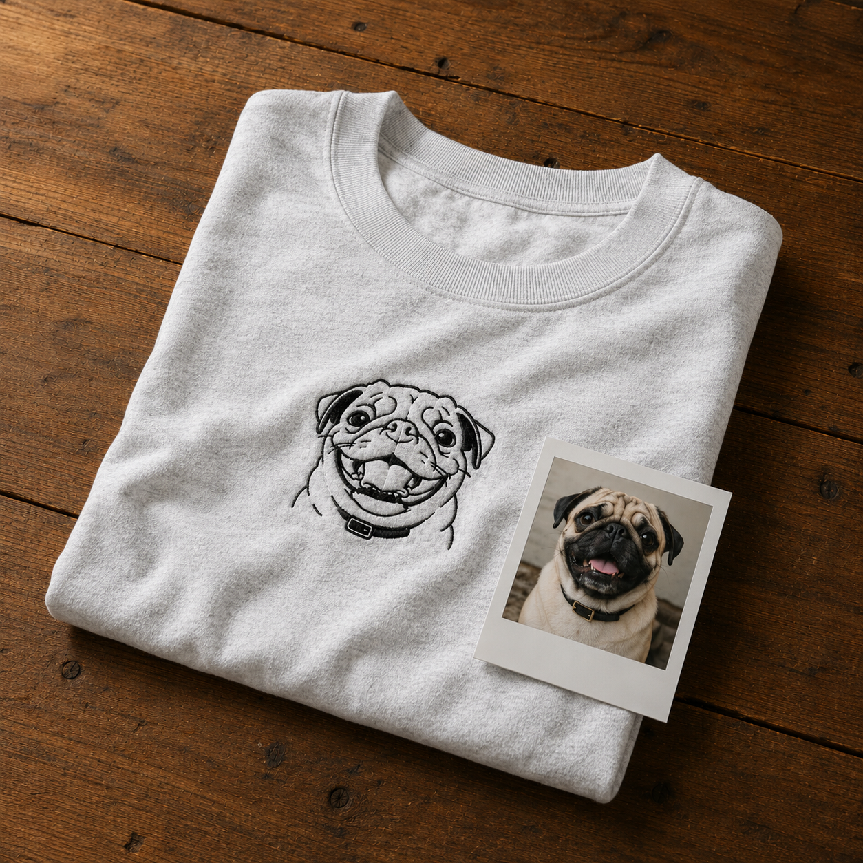 （ペット刺繍メーカー専用）アニメ線画刺繍トレーナー