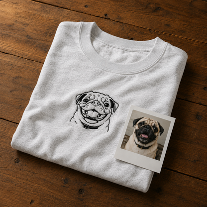 （ペット刺繍メーカー専用）アニメ線画刺繍トレーナー