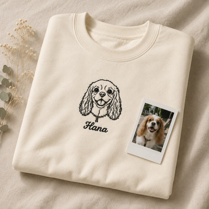 （ペット刺繍メーカー専用）アニメ線画刺繍トレーナー