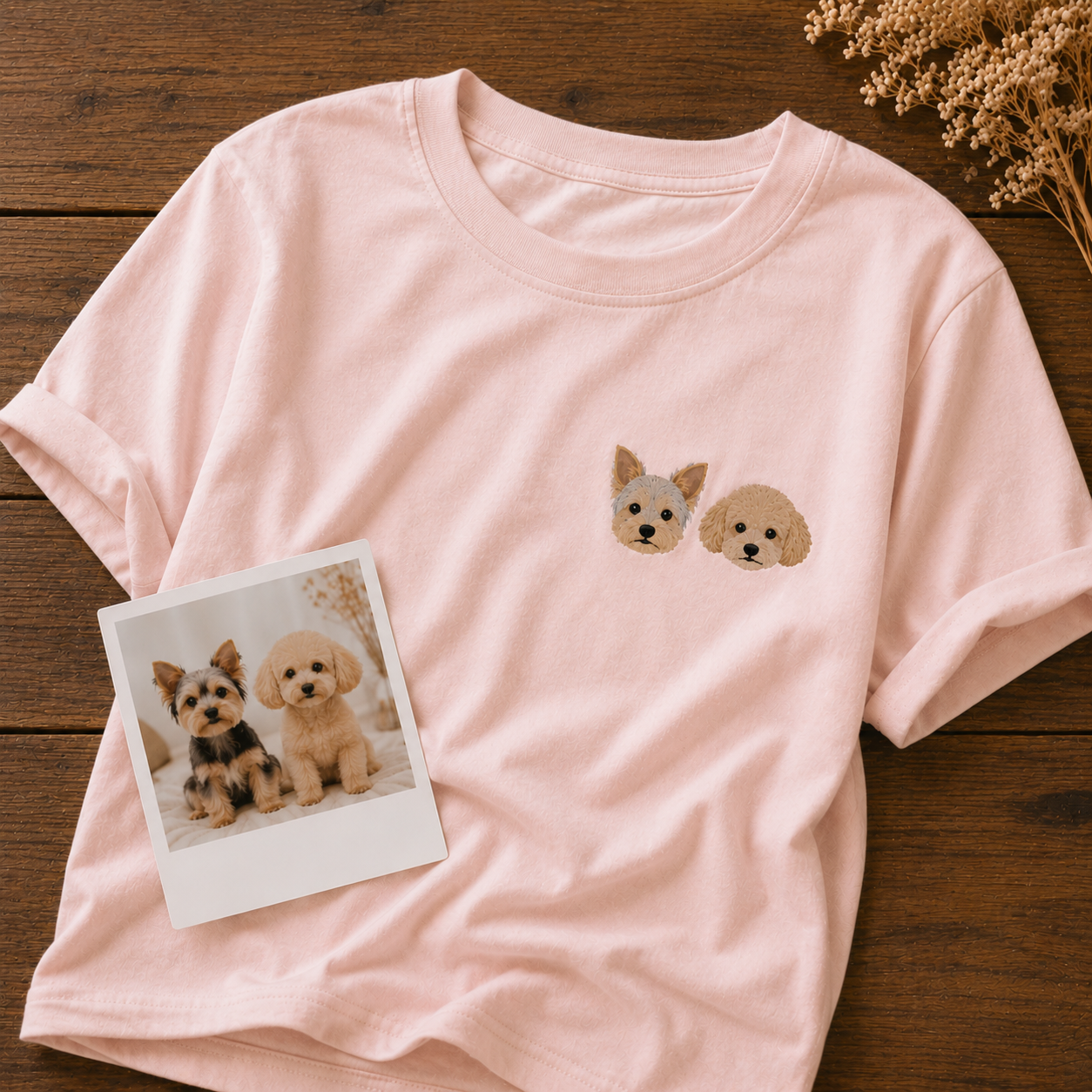 （ペット刺繍メーカー専用）イラスト刺繍Tシャツ