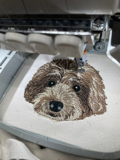ペット刺繍　リアルスタイル｜トートバッグ（顔 or 全身 １匹のみ）