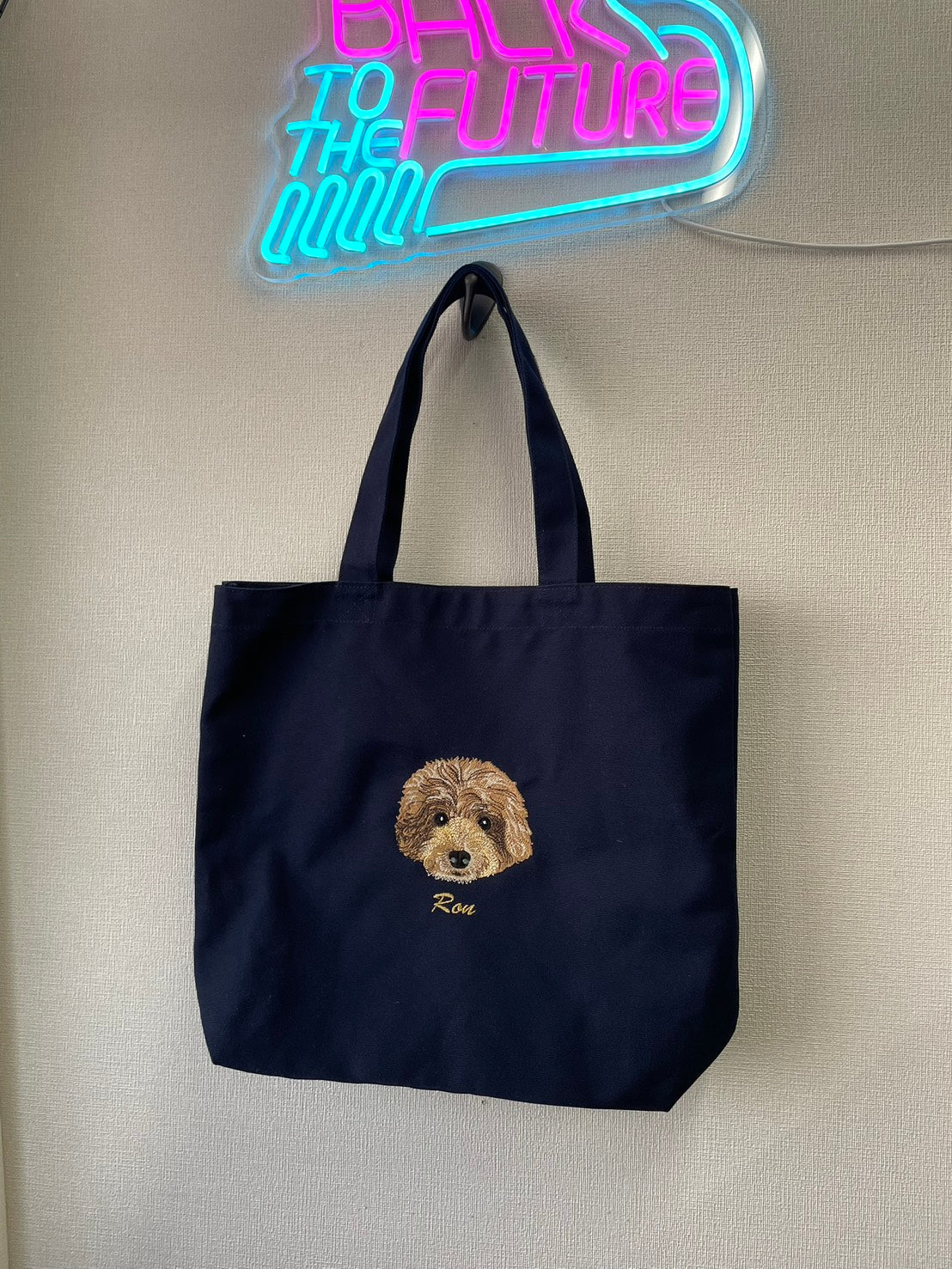 ペット刺繍　リアルスタイル｜トートバッグ（顔 or 全身 １匹のみ）