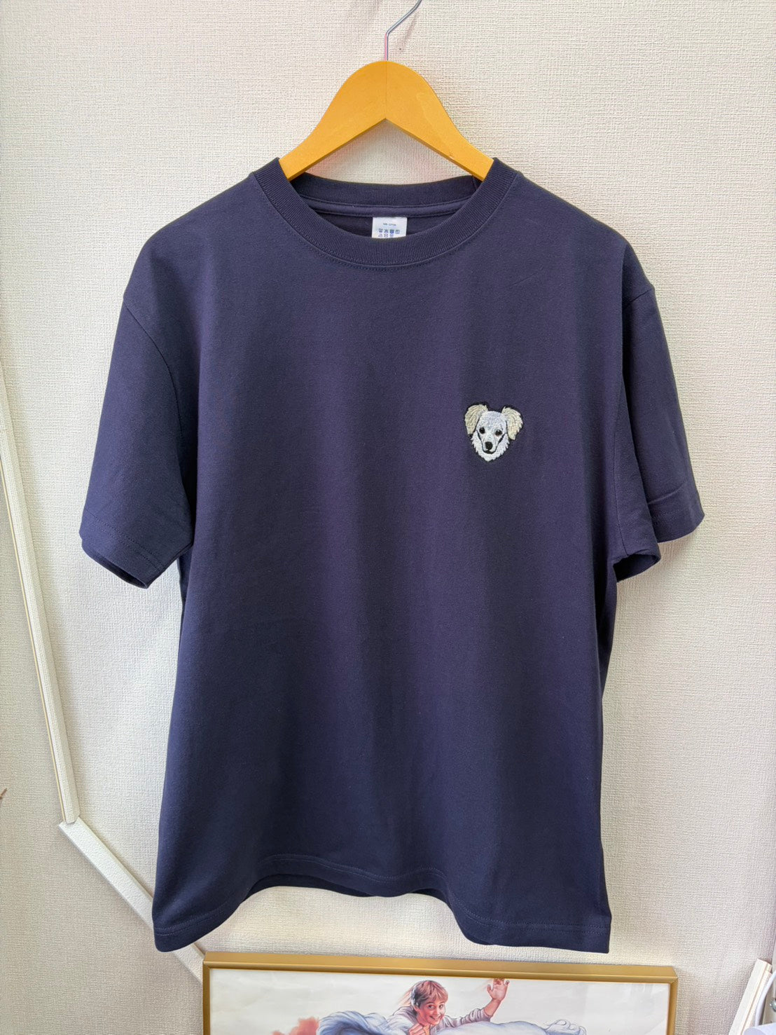 白チワックスのペット刺繍のTシャツ