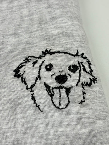 （ペット刺繍メーカー専用）線画刺繍Tシャツ