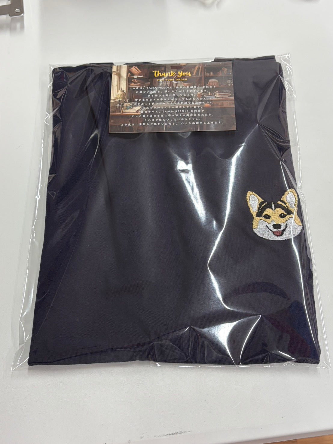 コーギーのペット刺繍Tシャツ
