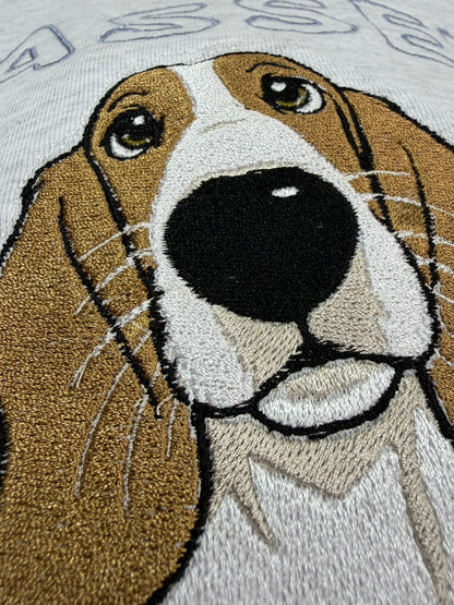 バセットハウンドのペット刺繍（パーカー）