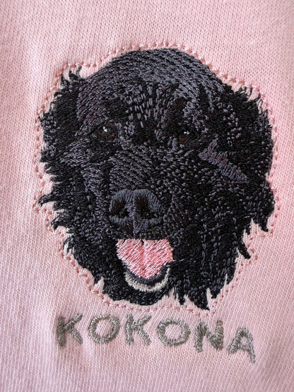 ペット刺繍のリアル刺繍Tシャツ（うちの子刺繍）