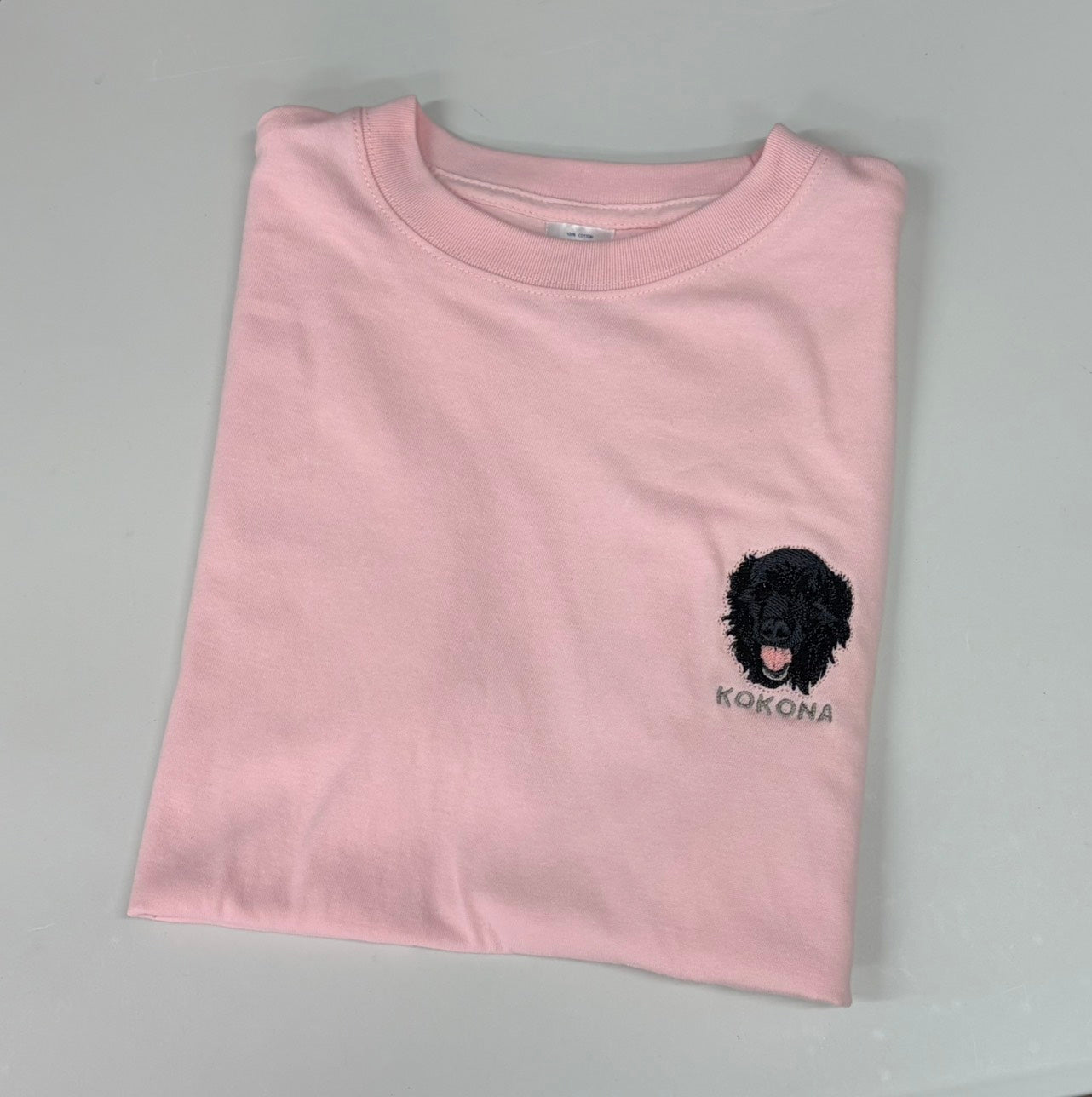 ペット刺繍のリアル刺繍Tシャツ（うちの子刺繍）