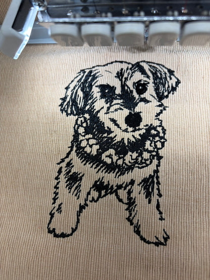 （ペット刺繍メーカー専用）手書き線画刺繍トレーナー