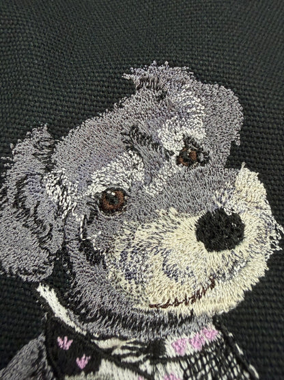 ペット刺繍　トートバッグ　リアルスタイル（顔 or 全身 １匹のみ）