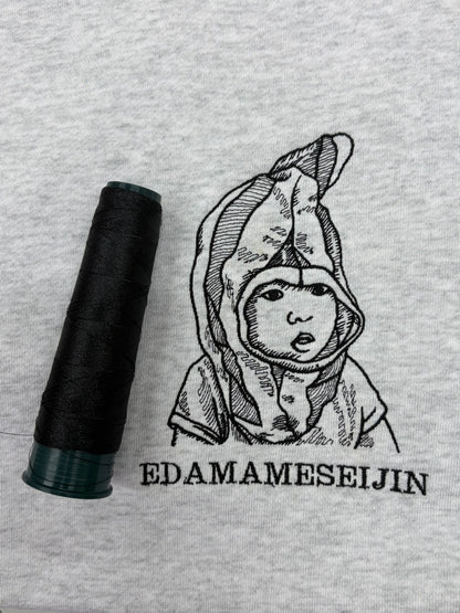 スマホ写真からつくるデッサン刺繍トレーナー