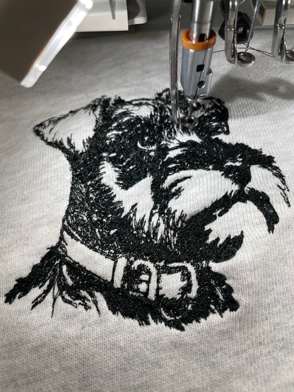 ヨークシャーテリア 刺繍トレーナー｜鉛筆画風｜