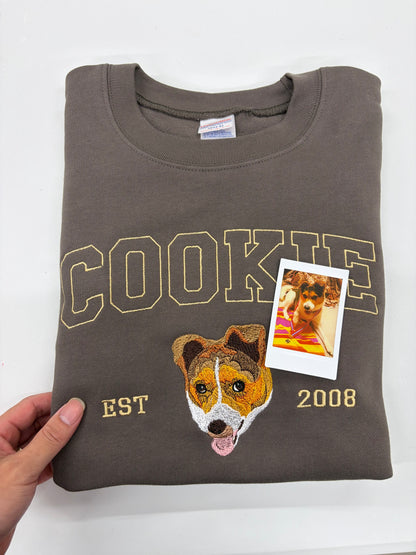 アメカジ刺繍トレーナー COOKIE EST 2008 仕上がり