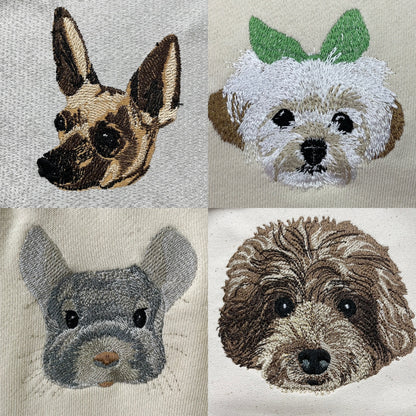 【事前相談】写真からつくるペット刺繍アイテム｜完全オーダーメイド（２匹専用）