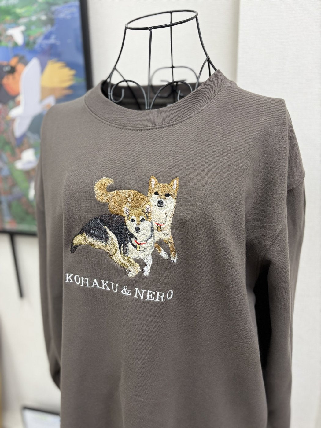 フルオーダー刺繍 柴犬2匹 トレーナー