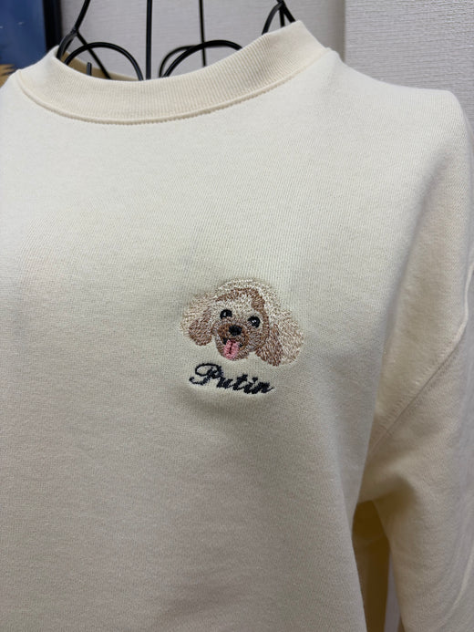 ワンポイント刺繍トレーナー