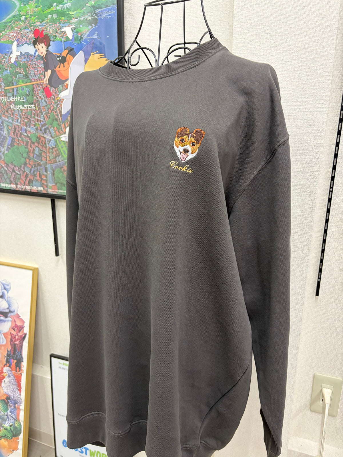 ワンポイント刺繍トレーナー 着用イメージ